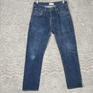 Taylor Stitch Jeans Men's 28 Slim Fit Indigo Blue Denim Classic 5-Pocket Button